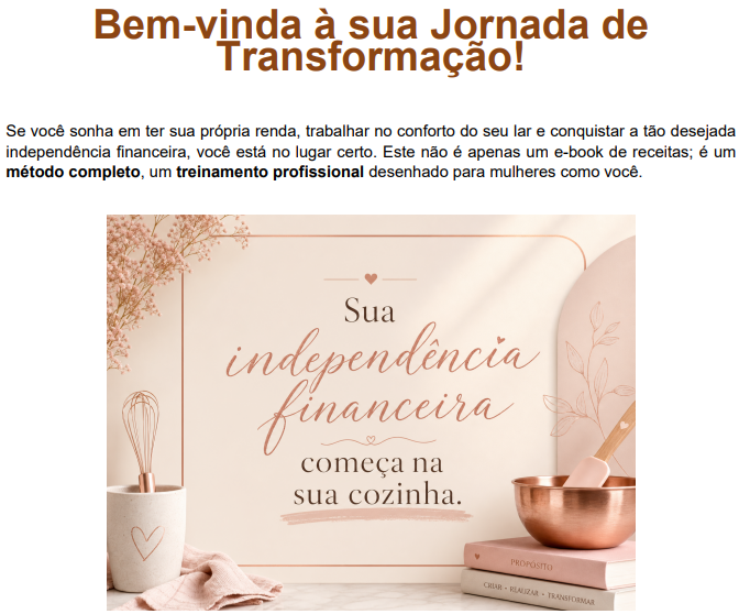 Pagina interna do e-book sobre independencia financeira